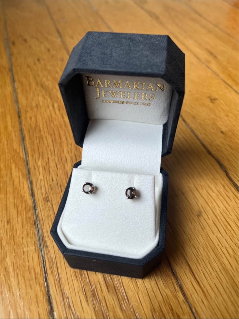 Barmakian smoky topaz stud earrings